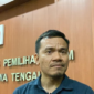 Foto: Komisioner Komnas HAM, Saurlin P Siagian di Kantor Bawaslu Jateng, Kecamatan Semarang Selatan, Selasa (26/11/2024) (Arina Zulfa Ul Haq/detikJateng)