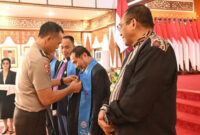 Pengurus PGI Wilayah Jambi masa bakti 2026–2031 dilantik, Rabu (8/4/2026), di Auditorium Rumah Dinas Gubernur Jambi | foto : andra rawas