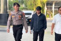 Foto: Bupati Tulungagung Gatut Sunu tiba di KPK (Kurniawan/detik)