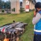 Foto: Mobil terperosok di Tol Jakarta Cikampek (Japek), tepatnya di kawasan Bekasi yang mengarah ke Jakarta. Pengemudi dievakuasi. (Dok TMC Polda Metro).