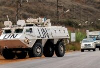 Ilustrasi. Sumber PBB sebut 3 TNI yang tewas di Lebanon diduga kena serpihan tembakan tank dan ranjau Israel. Foto: AFP/RABIH DAHER