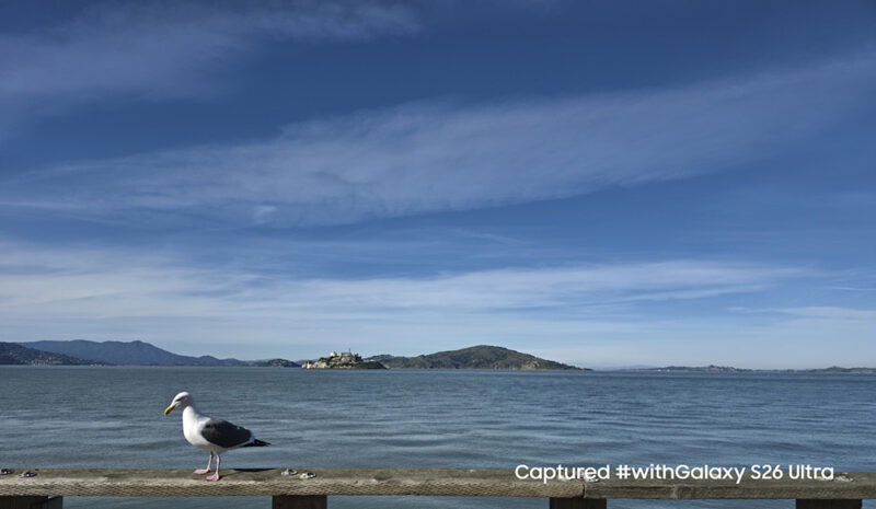 Perbandingan foto menggunakan fitur 200MP di Galaxy S26 Ultra dengan 1x zoom (atas) dan 10x zoom (bawah).