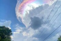 Penampakan awan pelangi di langit Jonggol, Bogor. (Dok. Istimewa via Detikcom)