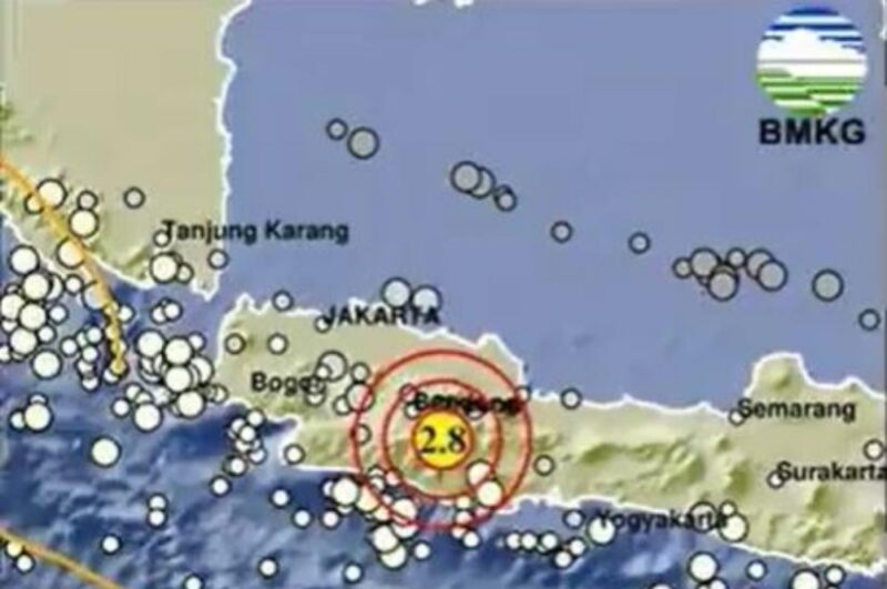 Peta gempa bumi mengguncang Garut, Jawa Barat, Senin (4/5/2026). (Foto: BMKG)