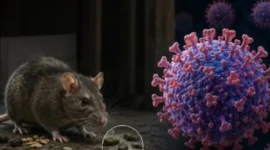 Ilustrasi Hantavirus. (AI)