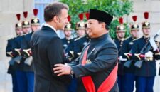 Presiden Prabowo Subianto menghadiri jamuan santap malam kenegaraan yang diselenggarakan oleh Presiden Prancis Emmanuel Macron di Salle des Fêtes, Istana Élysée, Paris. (Laily Rachev/Biro Pers, Media, dan Informasi Sekretariat Presiden)