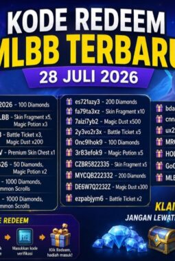 Kode Redeem Mobile Legends Terbaru Hari Ini, 28 Juli 2026, Klaim Hadiah Menarik